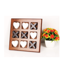 Wooden Black Heart & Cross Tic Tac Toe Game for Friends and Family Board Games 3D Travel of Living Room Decor and Coffee