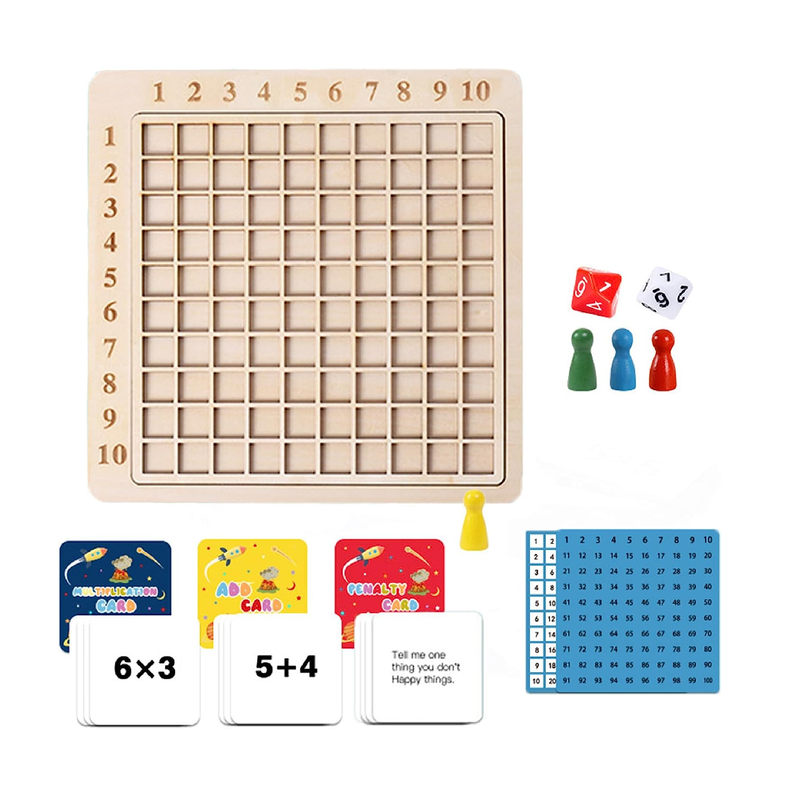 Wooden Math Addition Board Montessori Counting Toy Math Table Board Game Learning & Educational Preschool Blocks