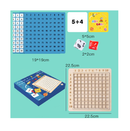 Wooden Math Addition Board Montessori Counting Toy Math Table Board Game Learning & Educational Preschool Blocks