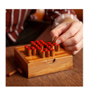 Wooden Solitaire Game Board Wooden Peg Solitaire Games for Adults & Kids  Single Player 1 Person Built-in Storage Box