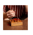 Wooden Solitaire Game Board Wooden Peg Solitaire Games for Adults & Kids  Single Player 1 Person Built-in Storage Box