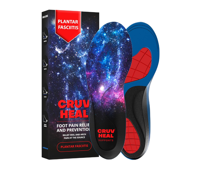 Work Orthotic Insoles - Anti Fatigue Medium Arch Support Shoe Insert Men Women - for Plantar Fasciitis Flat Feet Leg - Relieve Foot Pain