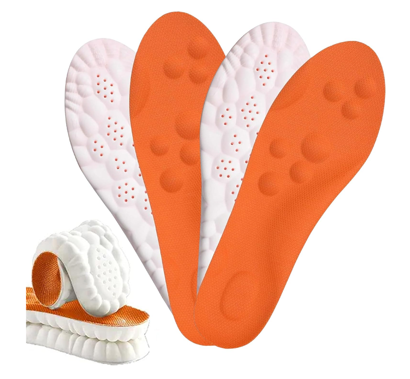 2 Pairs Insoles for Women Men - U-Shape Memory Foam Insoles - Super Soft 4D Cloud Insole