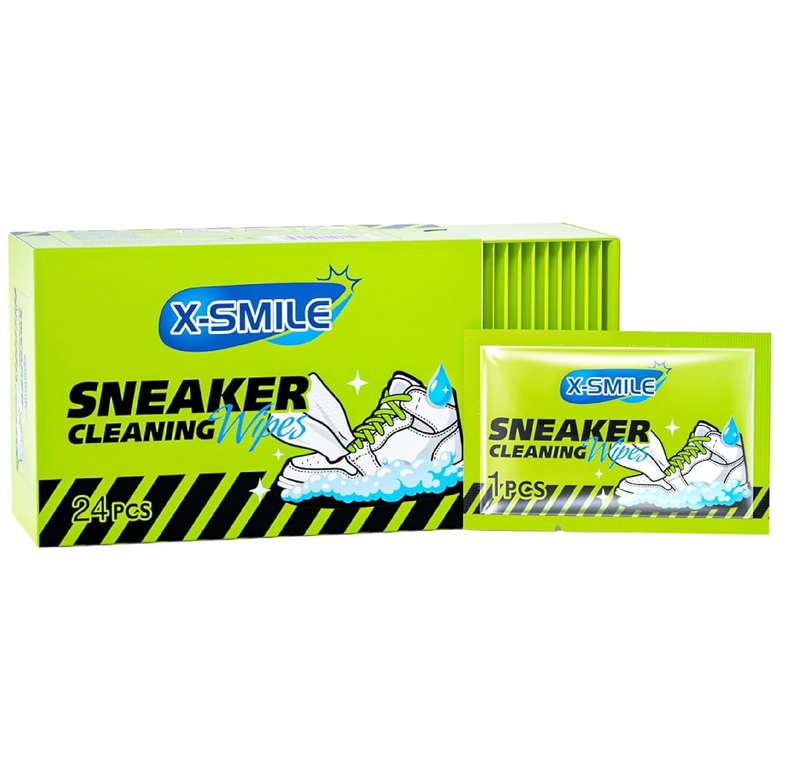 X-SMILE Shoe Cleaner Wipes Sneaker Quick Wipes Disposable Travel Portable Removes Dirt, Stains