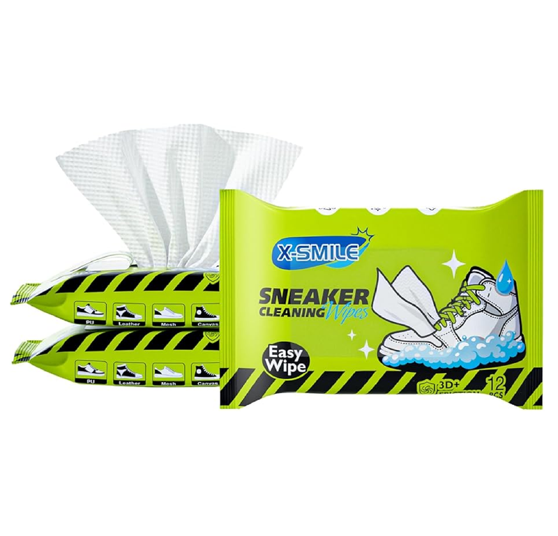X-SMILE Shoe Cleaner Wipes Sneaker Quick Wipes Disposable Travel Portable Removes Dirt, Stains