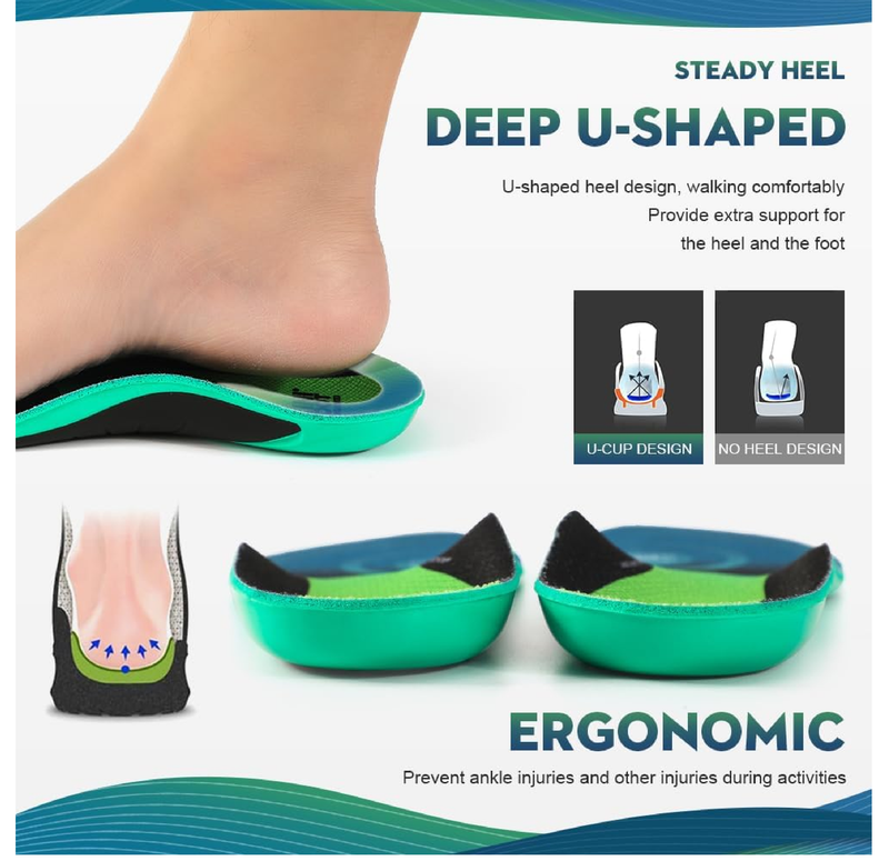 XINIFOOT Carbon Fiber Insole Performance Insoles Shock Absorbing Sport Shoe Insoles for Running, Basketball,