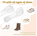 2 Pairs High Heels Inserts 3/4 Gel Cushion Insoles Clear Comfortable Shoe Support Non Skidding Self Adhesive