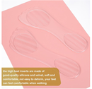 2 Pairs High Heels Inserts 3/4 Gel Cushion Insoles Clear Comfortable Shoe Support Non Skidding Self Adhesive