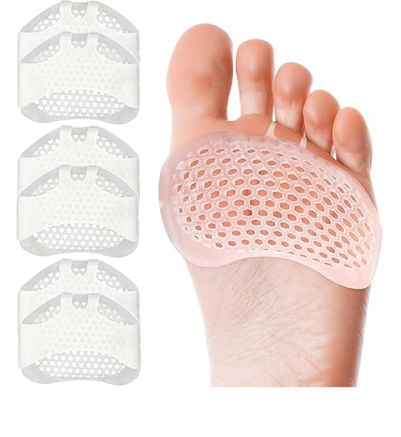 Metatarsal Pads Women Men 6 Pack, Reusable Gel Ball of Foot Cushion for Women High Heels, Foot Pads for Pain Relief for Shoes Pads,