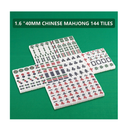 YINIUREN Chinese Mahjong Game Set 1.6 Large 144 Numbered Melamine Tiles English Instruction
