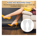 2 Pairs Weight Shifting Insoles for High Heels 3/4 Women's 6-7.5 Transparent Gel High Heel Inserts Comfort Pads for Women Adhesive Inserts