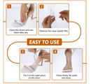 2 Pairs Weight Shifting Insoles for High Heels 3/4 Women's 6-7.5 Transparent Gel High Heel Inserts Comfort Pads for Women Adhesive Inserts