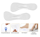 2 Pairs Weight Shifting Insoles for High Heels 3/4 Women's 6-7.5 Transparent Gel High Heel Inserts Comfort Pads for Women Adhesive Inserts
