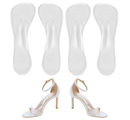 2 Pairs Weight Shifting Insoles for High Heels 3/4 Women's 6-7.5 Transparent Gel High Heel Inserts Comfort Pads for Women Adhesive Inserts