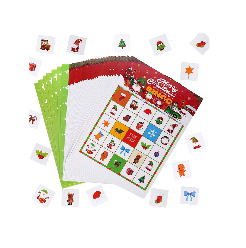 Yolyoo Christmas Party Bingo Game Bingo Game Table Games Party Supplies 24 Players Xmas Activities