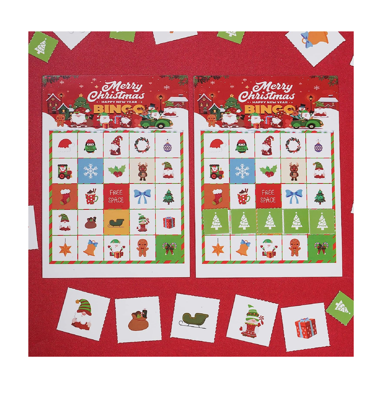 Yolyoo Christmas Party Bingo Game Bingo Game Table Games Party Supplies 24 Players Xmas Activities