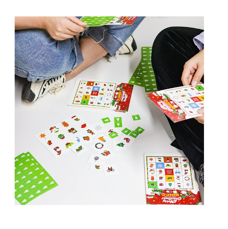 Yolyoo Christmas Party Bingo Game Bingo Game Table Games Party Supplies 24 Players Xmas Activities