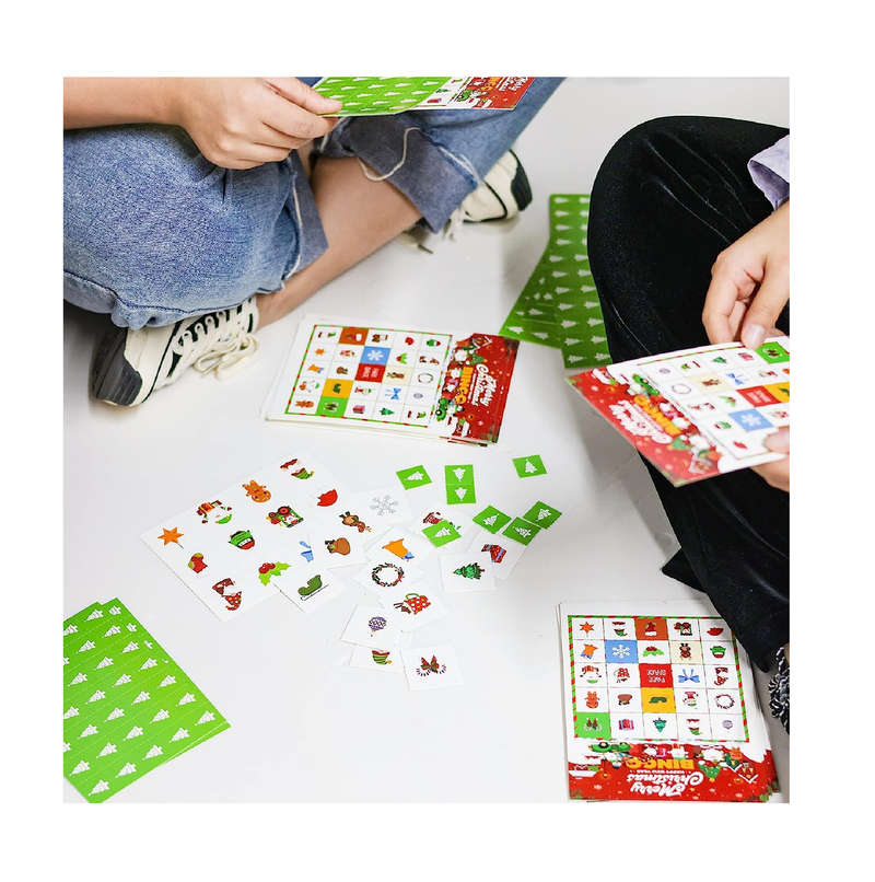 Yolyoo Christmas Party Bingo Game Bingo Game Table Games Party Supplies 24 Players Xmas Activities