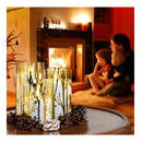 Yongmao Christmas Glass Flameless Candles, Gold Elk Tree Snowflake Battery Operated Candles with Remote Set of 3 Real Wax Pillar Candles for Home Decoration(D 3” X H 4” 5” 6”)