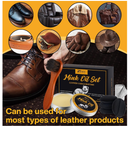 8 Pcs Mink Oil for Leather Shoes Boots 3.5 oz Leather Conditioner and Cleaner with Travel Bag Soften for Boots and Shoes Care