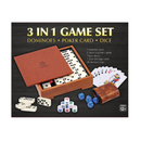 ZOOCEN 3in1 Table Game Set Dominoes Playing Cards and Dices Game Set for Family