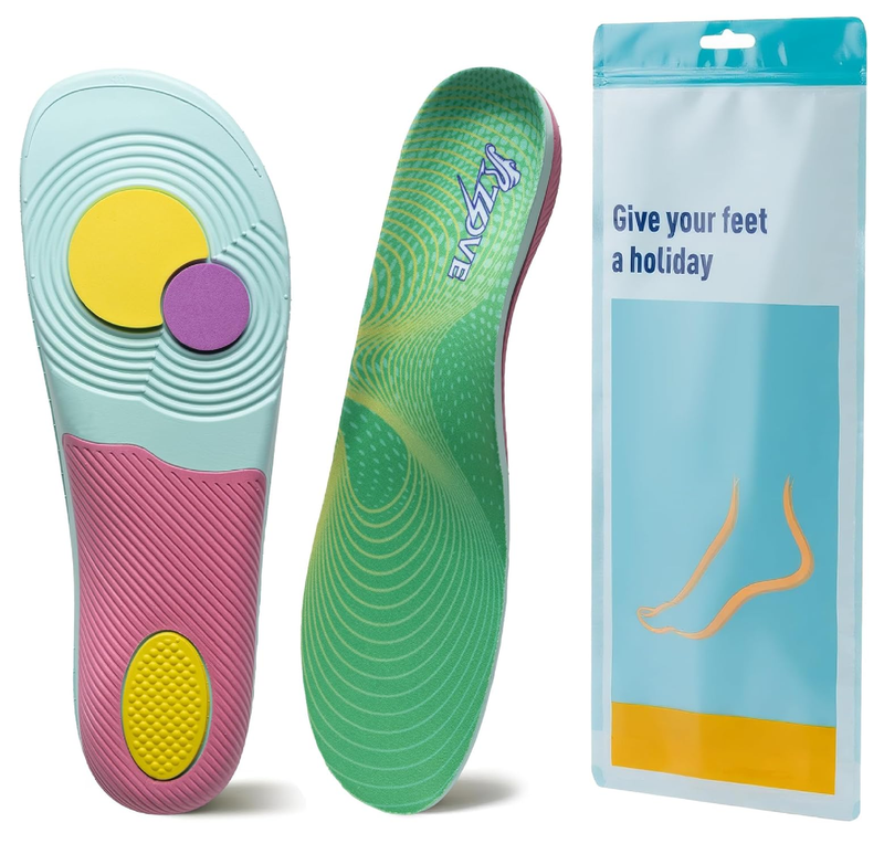 ZOVE Plantar Fasciitis Insoles for Unisex Extra Wide Width Shoe Insoles Arch Support Orthopedic Shoes