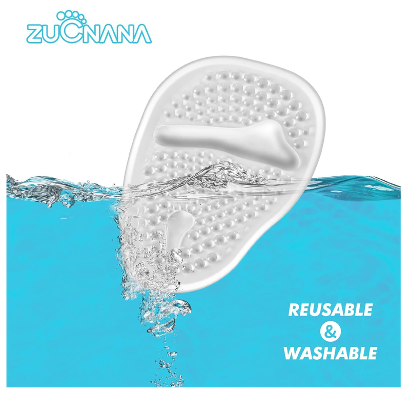 Ball of Foot Cushions (2 Pairs Gel Shoe Inserts), Heel Inserts for Women, Non Slip Heel Pads,