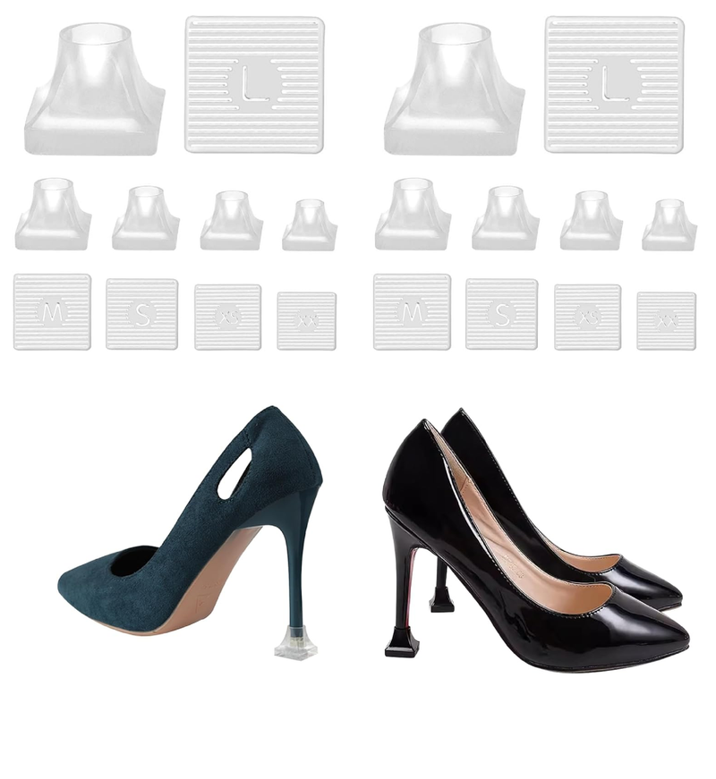 10Pairs High Heel Protectors, 5 Sizes Heel Repair Caps Covers & Heel Stoppers Heel Cover Cups Replacement