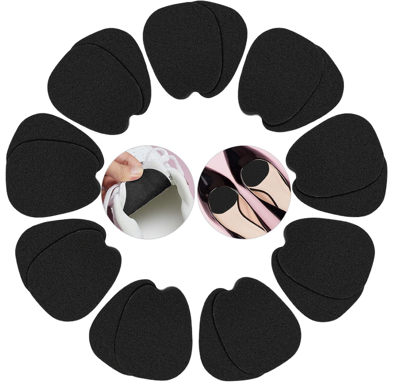 Zhanmai 9 Pairs Large Felt Shoe Tongue Pads Adhesive Tongue Pads for Shoes Non Slip Cushion Inserts