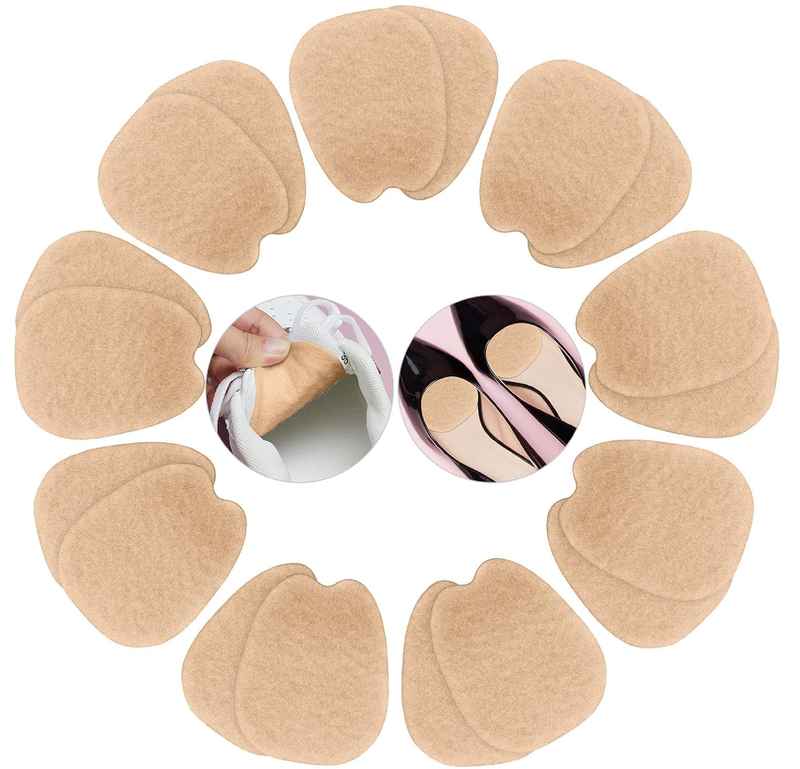 Zhanmai 9 Pairs Large Felt Shoe Tongue Pads Adhesive Tongue Pads for Shoes Non Slip Cushion Inserts