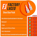Factory Laced Shoe Glue | 2 Pack Sandals Adhesive for Shoe Repair and More | Waterproof Glue