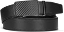 CHAOREN Men's Leather Ratchet Belt | Anodized Carbon Fiber / Black | 35mm — 4