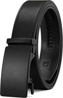 CHAOREN Men's Leather Ratchet Belt | Basic Anodized / Black | 35mm — 1