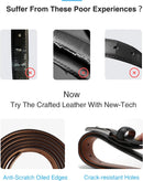 CHAOREN Mens Leather Gift Belt | Basic Black | 1 1/8" — 2
