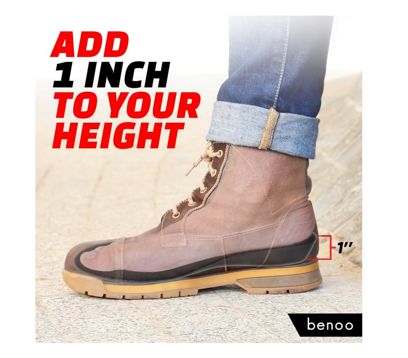 Height Increase Insoles for Men (+1 inch) Shoe Lifts, Instant Height Boosters Insoles, Trim to Fit, Comfortable Shoe Leveler