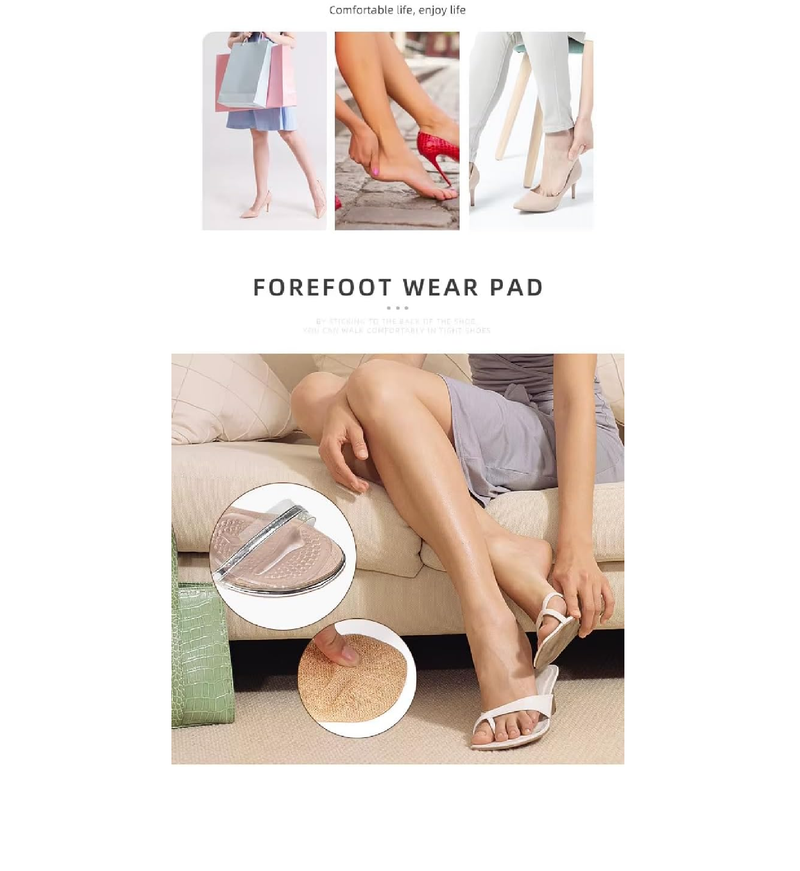 BiotechCare Metatarsal Pads for Women – Soft Gel Ball of Foot Cushions for High Heels