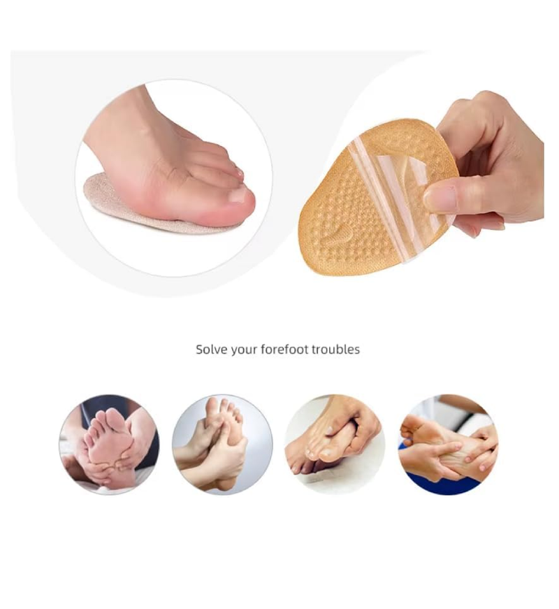 BiotechCare Metatarsal Pads for Women – Soft Gel Ball of Foot Cushions for High Heels