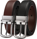 CHAOREN Reversible Belt Men | Black/Brown | 1.25" Dress Belt — 1