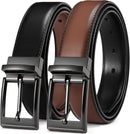 CHAOREN Reversible Belt Men | Black/Dark Brown | 1.25" Dress Belt — 1