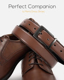 CHAOREN Reversible Belt Men | Black/Dark Brown | 1.25" Dress Belt — 3