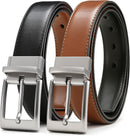 CHAOREN Reversible Belt Men | Black/Orange Brown | 1.25" Dress Belt — 1