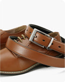 CHAOREN Reversible Belt Men | Black/Orange Brown | 1.25" Dress Belt — 3
