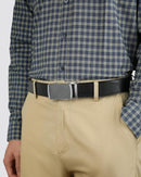 CHAOREN Men's Leather Ratchet Belt | Black Silver | 35mm — 5