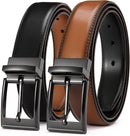 CHAOREN Reversible Belt Men | Black/Tan | 1.25" Dress Belt — 1