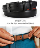 CHAOREN Mens Leather Gift Belt | Black | 1 1/8" — 4
