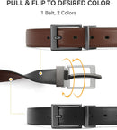 CHAOREN Reversible Belt Men | Brown/Black | 1.25" Dress Belt — 2