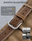 CHAOREN Mens Leather Belt 35mm for Jeans | Camel Brown / Distressed Gun — 3