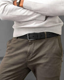 CHAOREN Mens Leather Belt 35mm for Jeans | Carbon Black / Gun — 5
