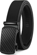 CHAOREN Men's Leather Ratchet Belt | Carbon Fiber Anodized / Full Grain Black | 35mm — 1