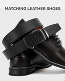 CHAOREN Men's Leather Ratchet Belt | Carbon Fiber / Black | 35mm — 3